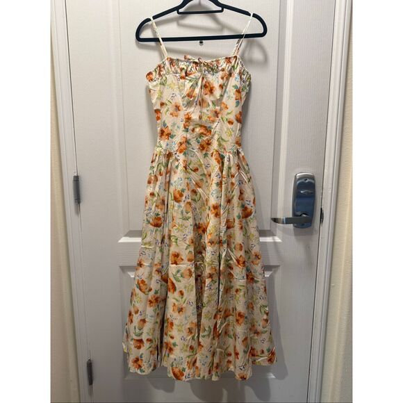 Jacquie The Label Chiara Corset Detail Sundress Summer Brunch size S NWT - Picture 7 of 9